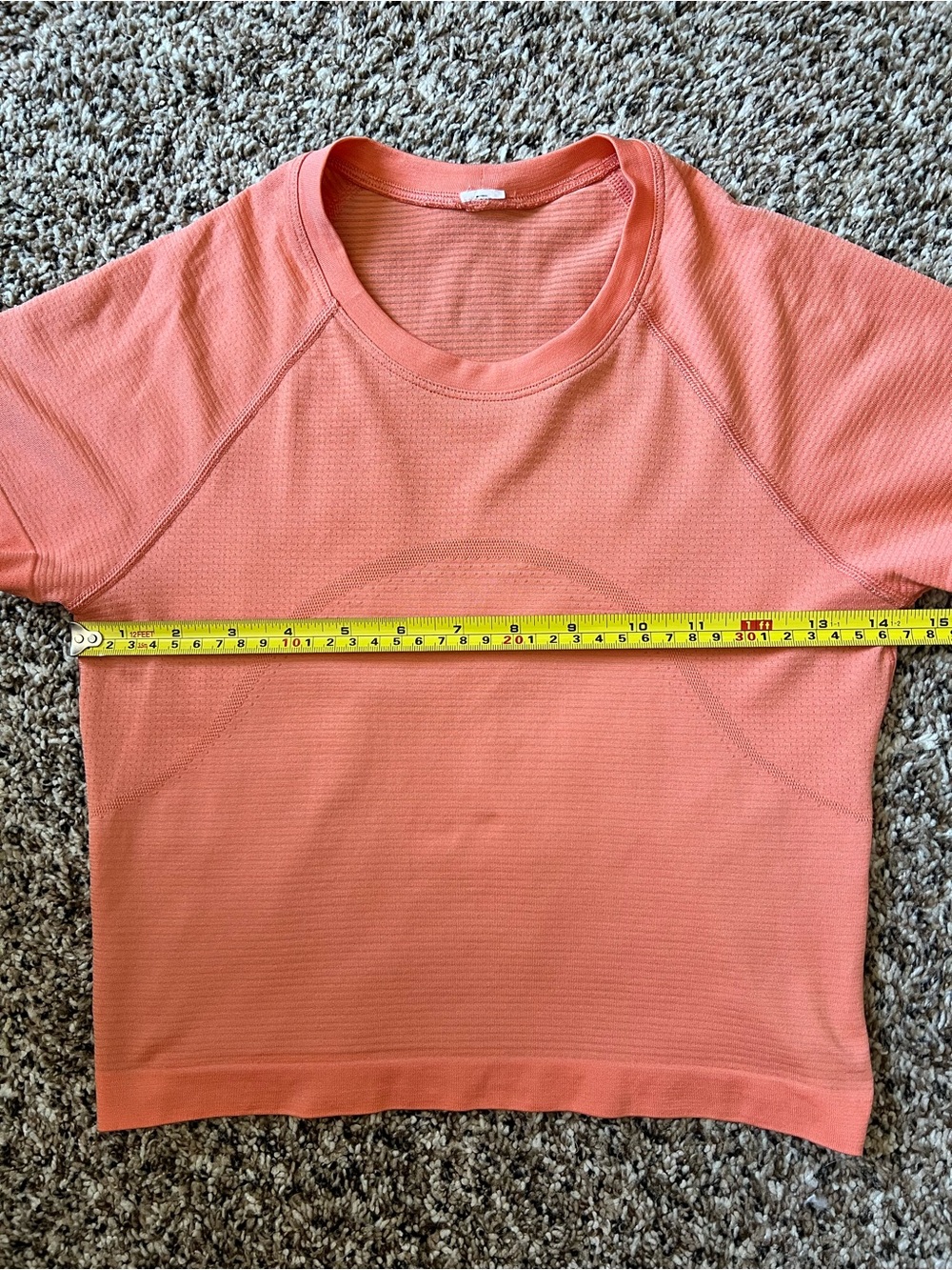 Lululemon Swiftly tech cropped short-sleeve 2.0 Coral Kiss Orange Women’s 6 - Picture 3 of 5